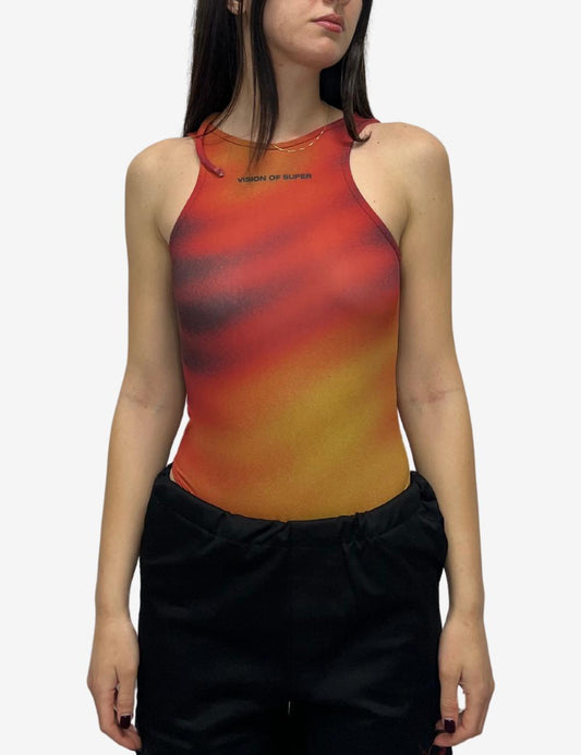 Body Vision of super con grafica "Abstract Fire" donna