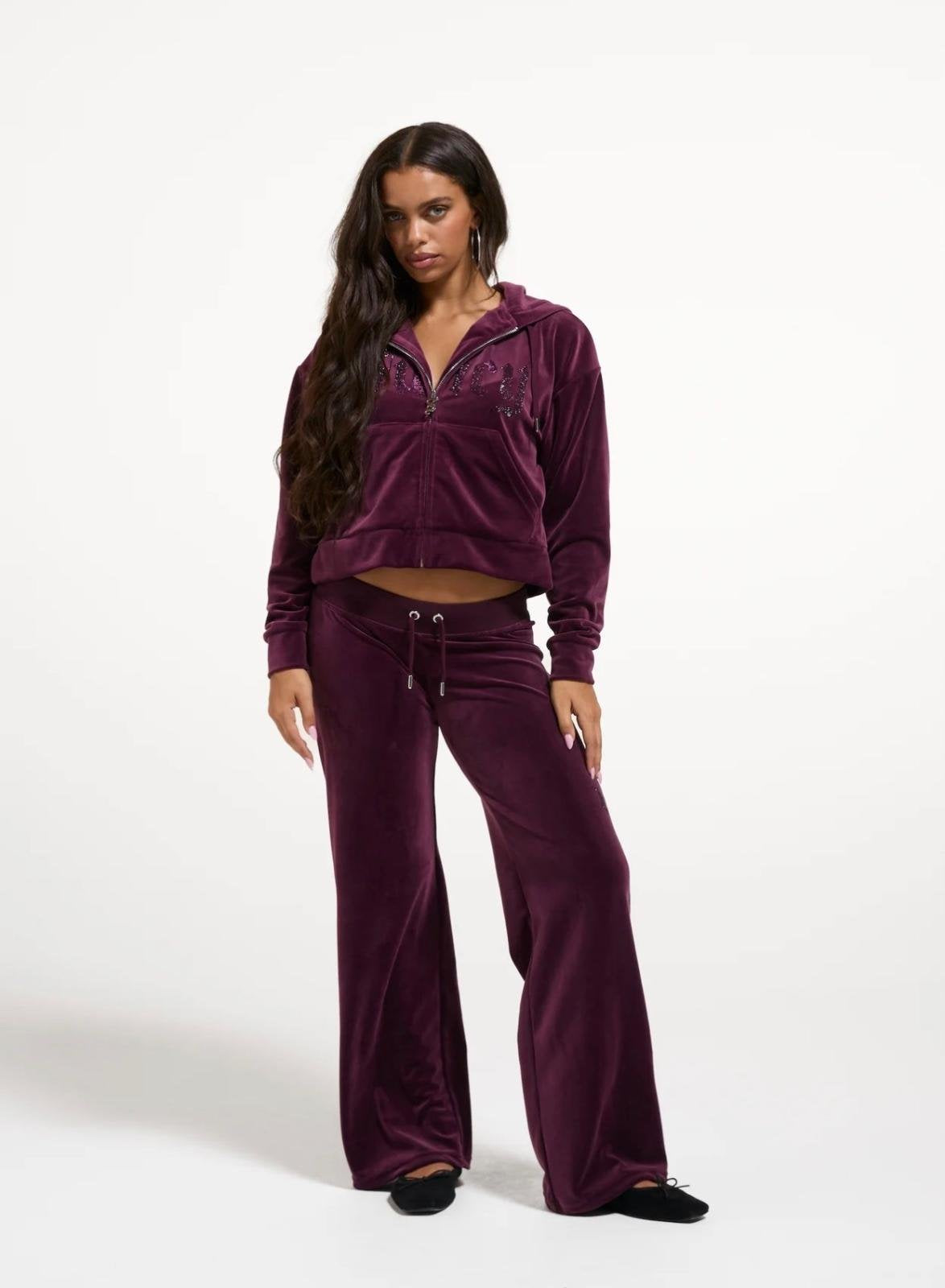 Pantalone Juicy Couture con logo strass