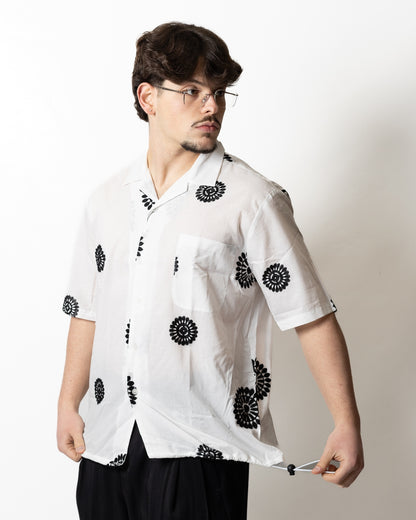 Camicia Daniele Alessandrini con ricami e coulisse uomo