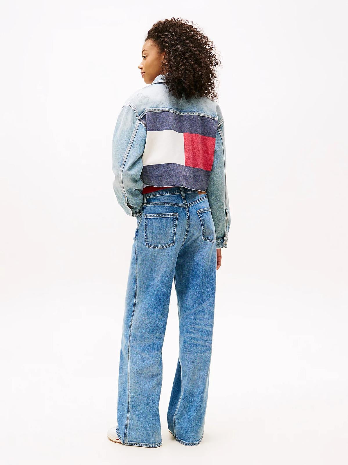 Giubbotto Tommy Jeans cropped in denim donna
