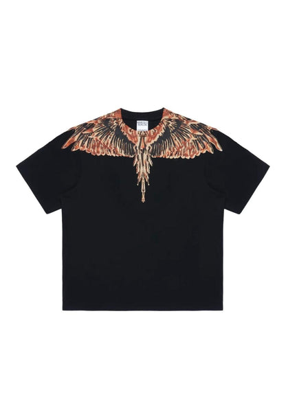 T-Shirt Marcelo Burlon "Icon Wings Orange" uomo