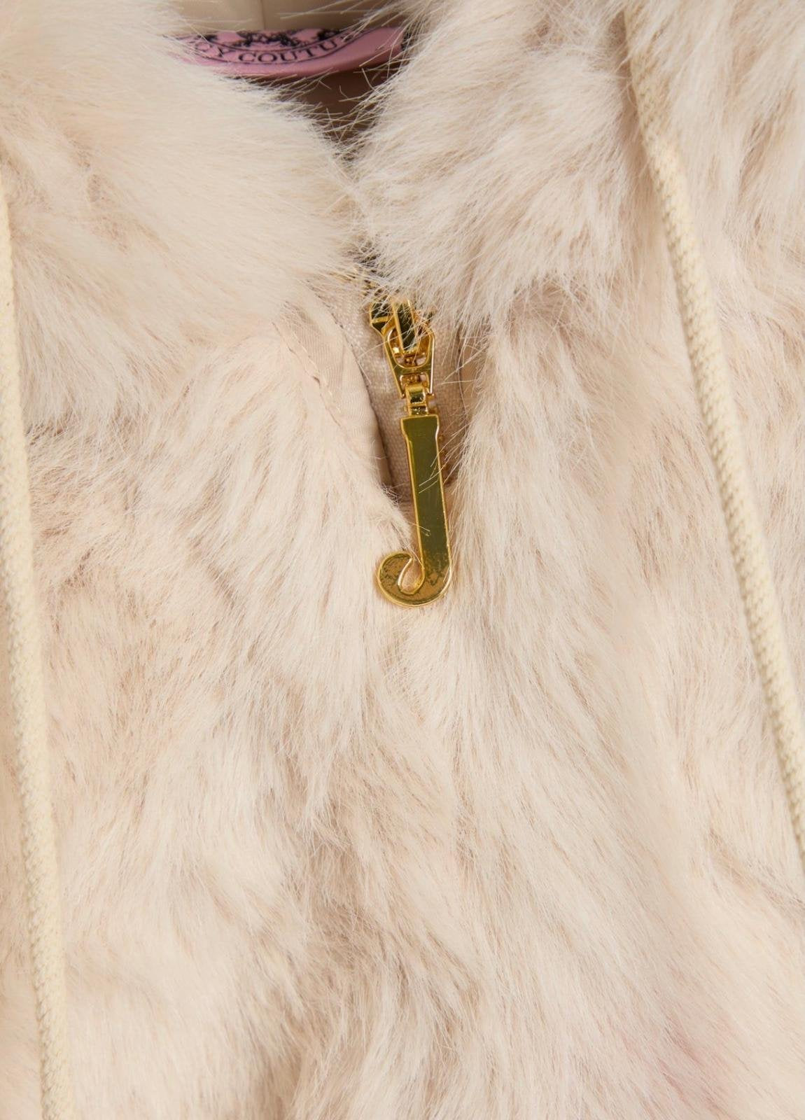 Eco pelliccia Juicy Couture con cappuccio e pompon
