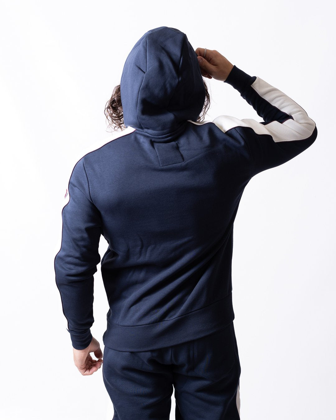 Felpa Colmar full zip con cappuccio e logo in rilievo