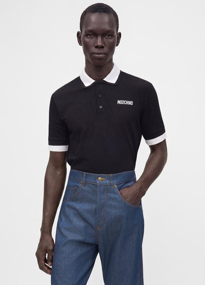 Pantalone Moschino baggy con cuciture a contrasto uomo