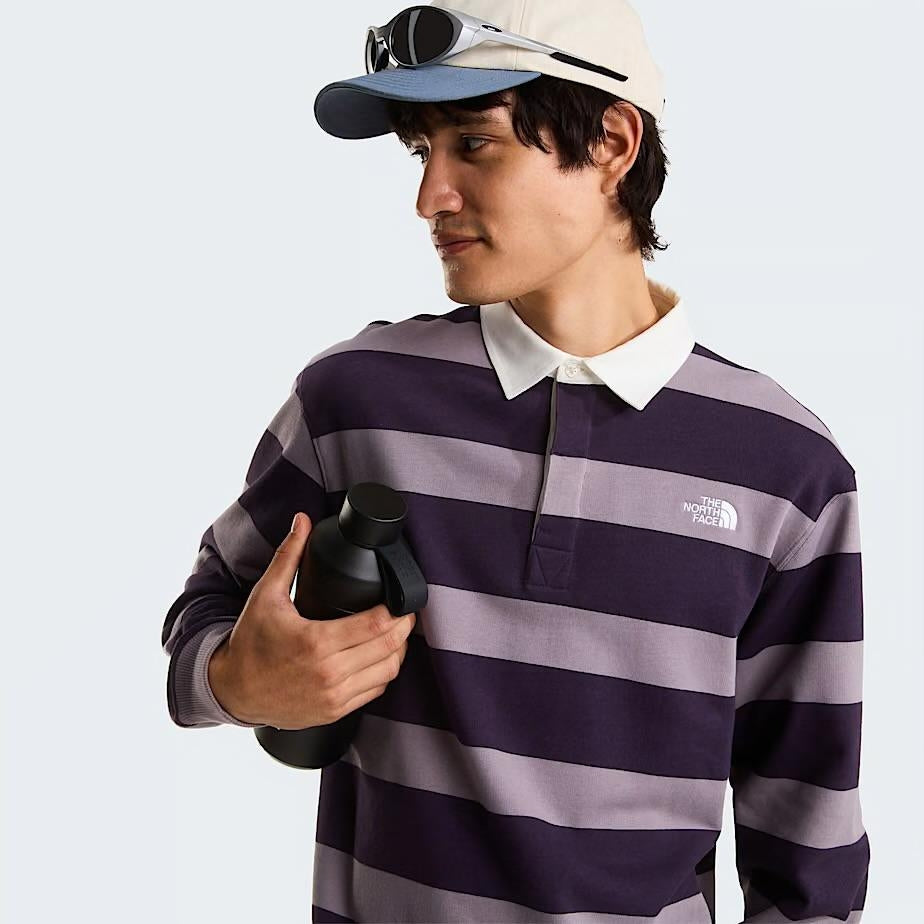 Polo The North Face in felpa a righe uomo