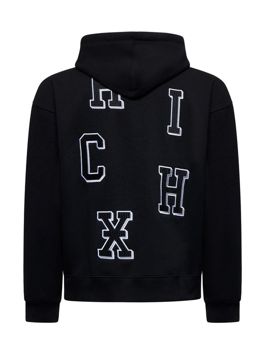 Felpa Richmond X con cappuccio e logo patch uomo