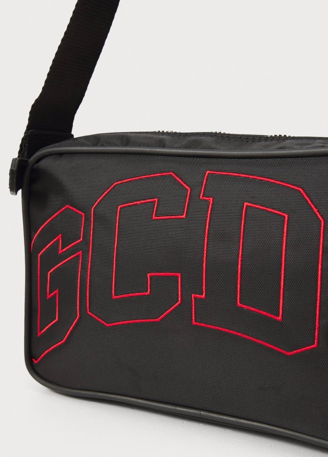 Tracolla GCDS in nylon con logo ricamato