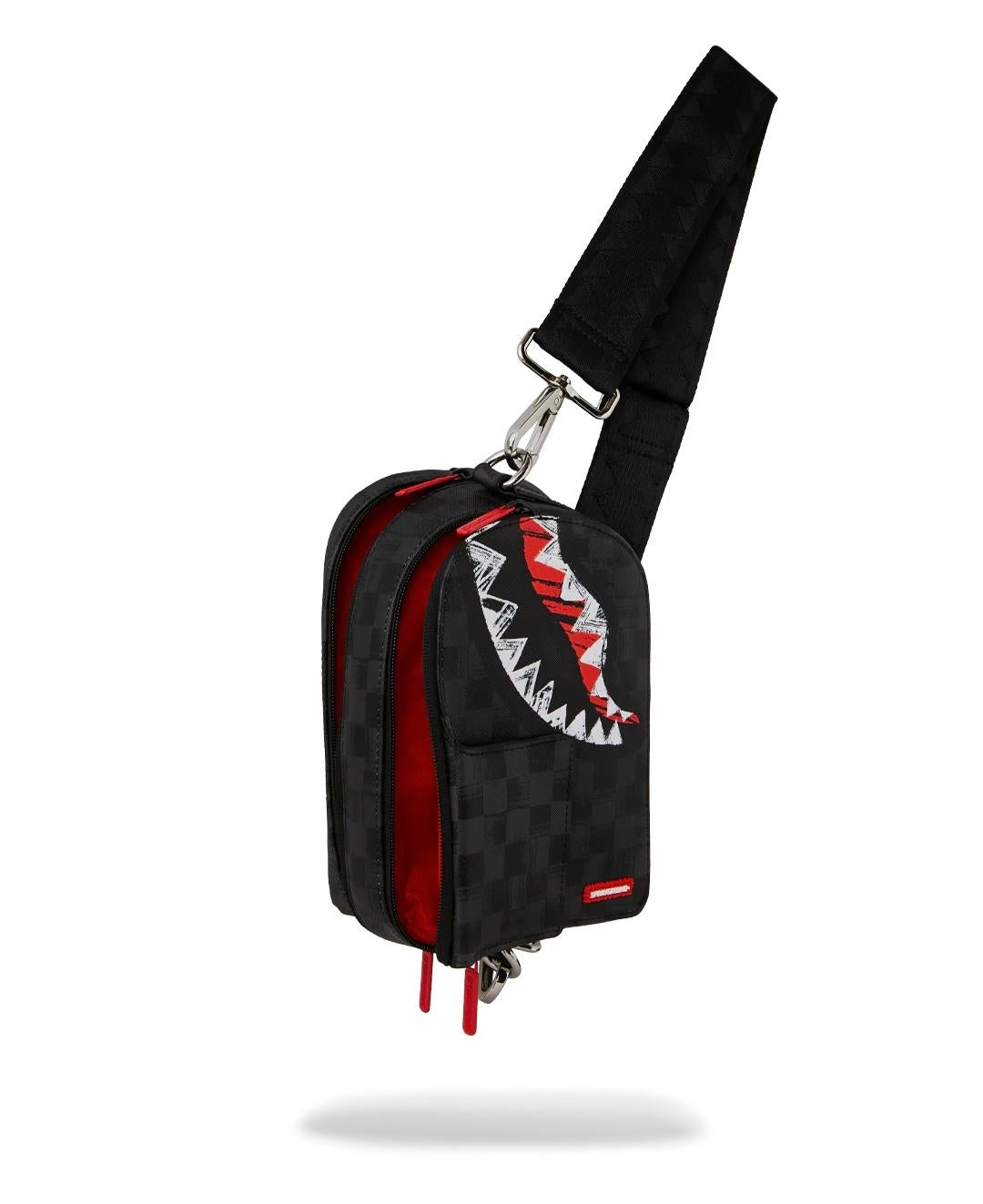 Tracolla Sprayground nero "SCRIBBLE SHARK BACKPACK SLING"