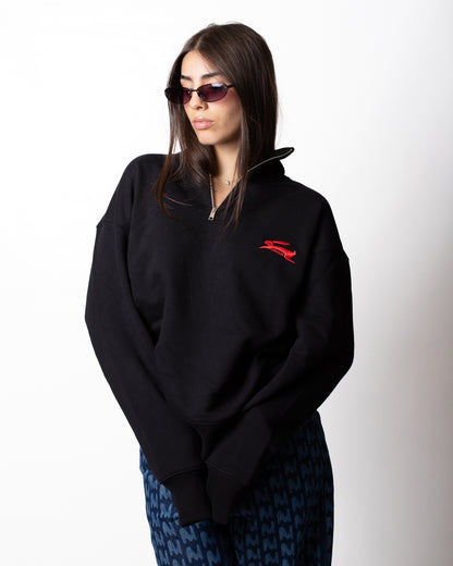 Felpa MSGM a mezza zip con logo ricamato