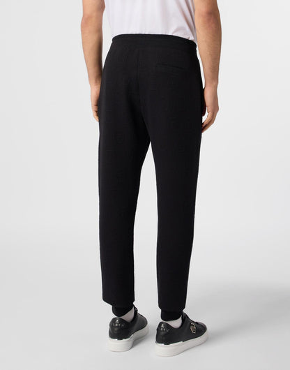 Pantalone Philipp Plein Jacquard Monogram con patch logo