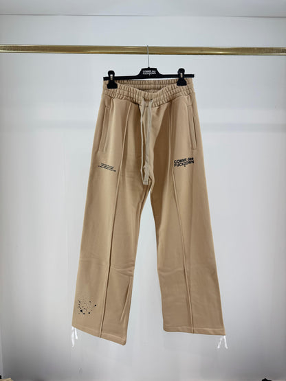 Pantalone Comme des Fuckdown in felpa con nervature e stampa uomo