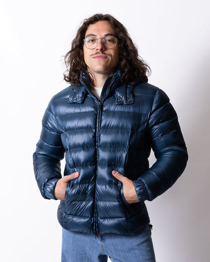 Piumino Colmar lucido con cappuccio staccabile uomo