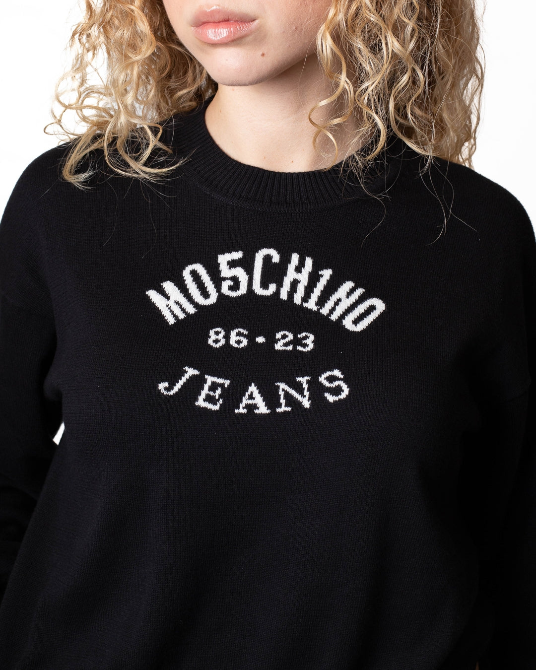 Maglia Moschino Jeans girocollo logata donna