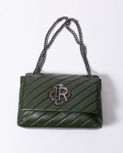 Borsa John Richmond texture trapuntata con logo "JR"