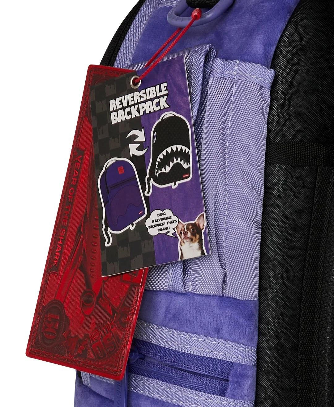 Zaino Sprayground nero e viola reversibile NEW REVERSIBLE BACKPACK V2ILE