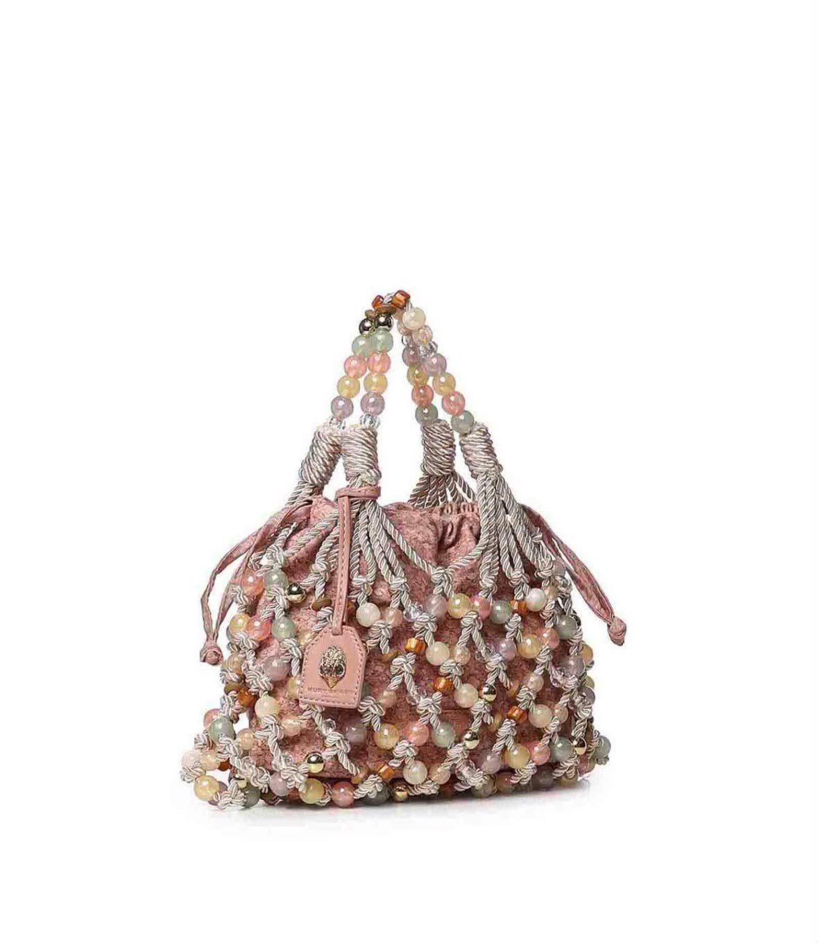 Borsa Kurt Geiger macramè con perle