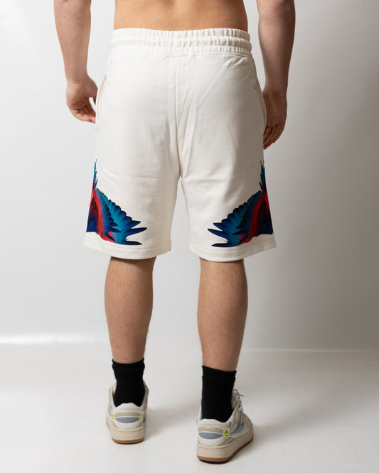 Bermuda Marcelo Burlon in felpa "Icon Wings" uomo
