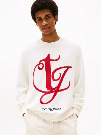 Maglia Tommy Jeans girocollo "Red Monogram" uomo