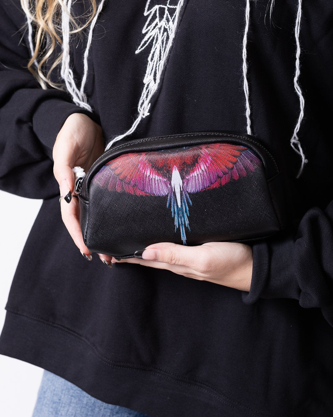 Pochette Marcelo Burlon in ecopelle "Icon Wings "