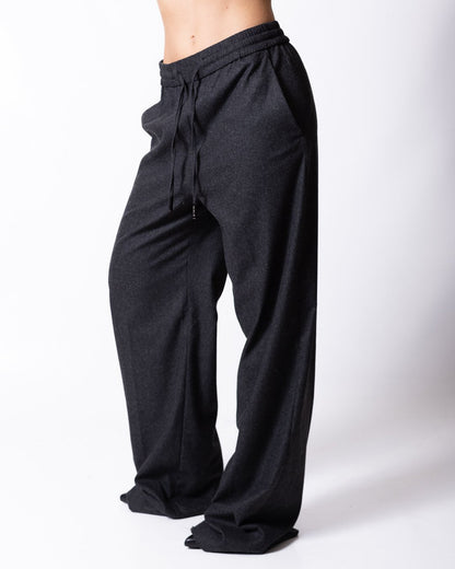 Pantalone Iceberg in lana con logo metallico