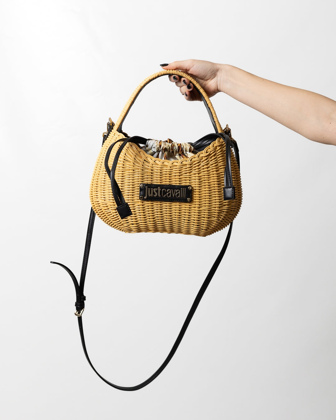 Borsa Just Cavalli in paglia con tracolla donna