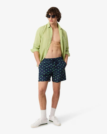 Boxer mare Lacoste con logo all-over uomo