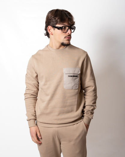 Felpa Colmar girocollo con tasca in nylon uomo