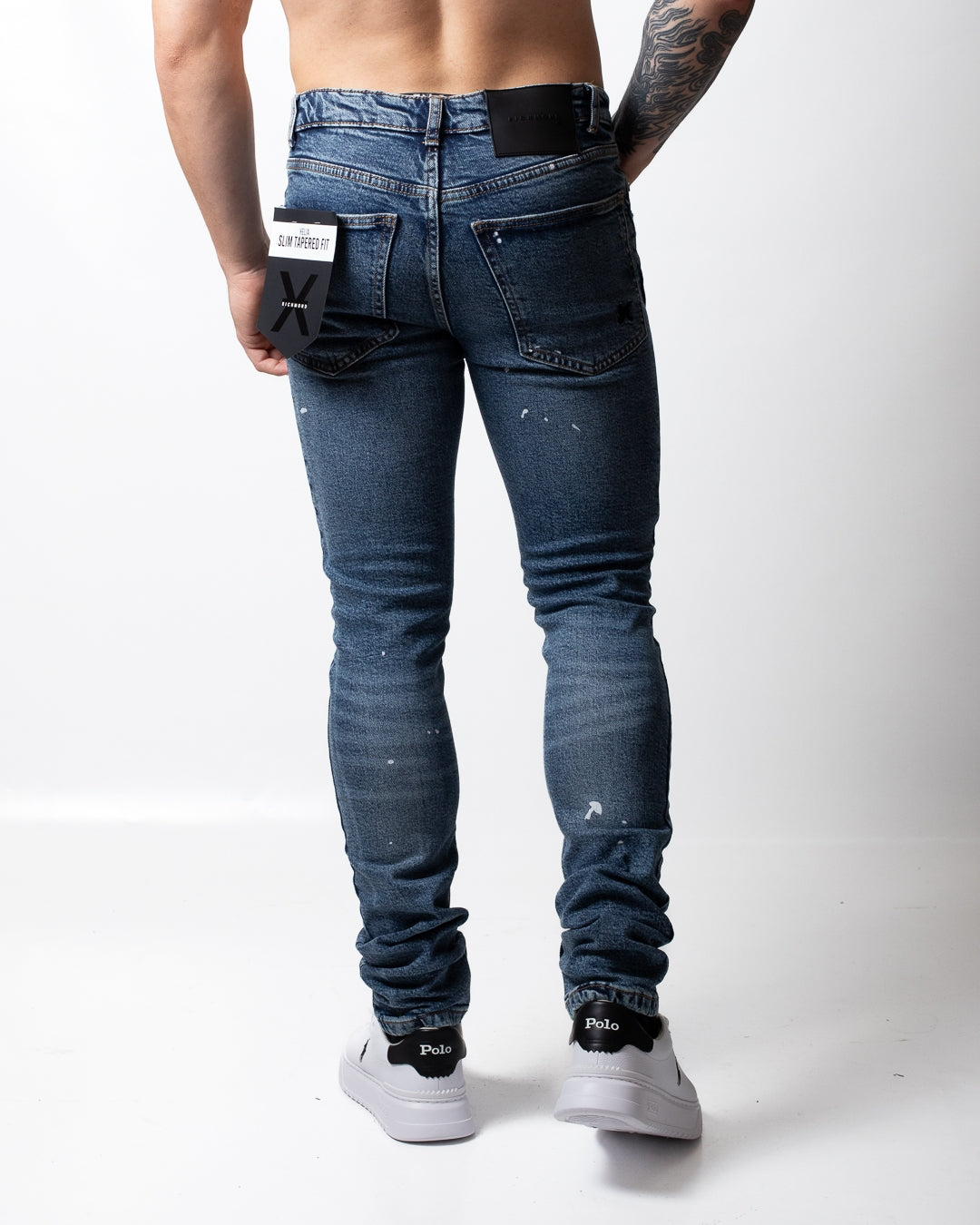 Jeans Richmond X slim con tagli e pittura uomo