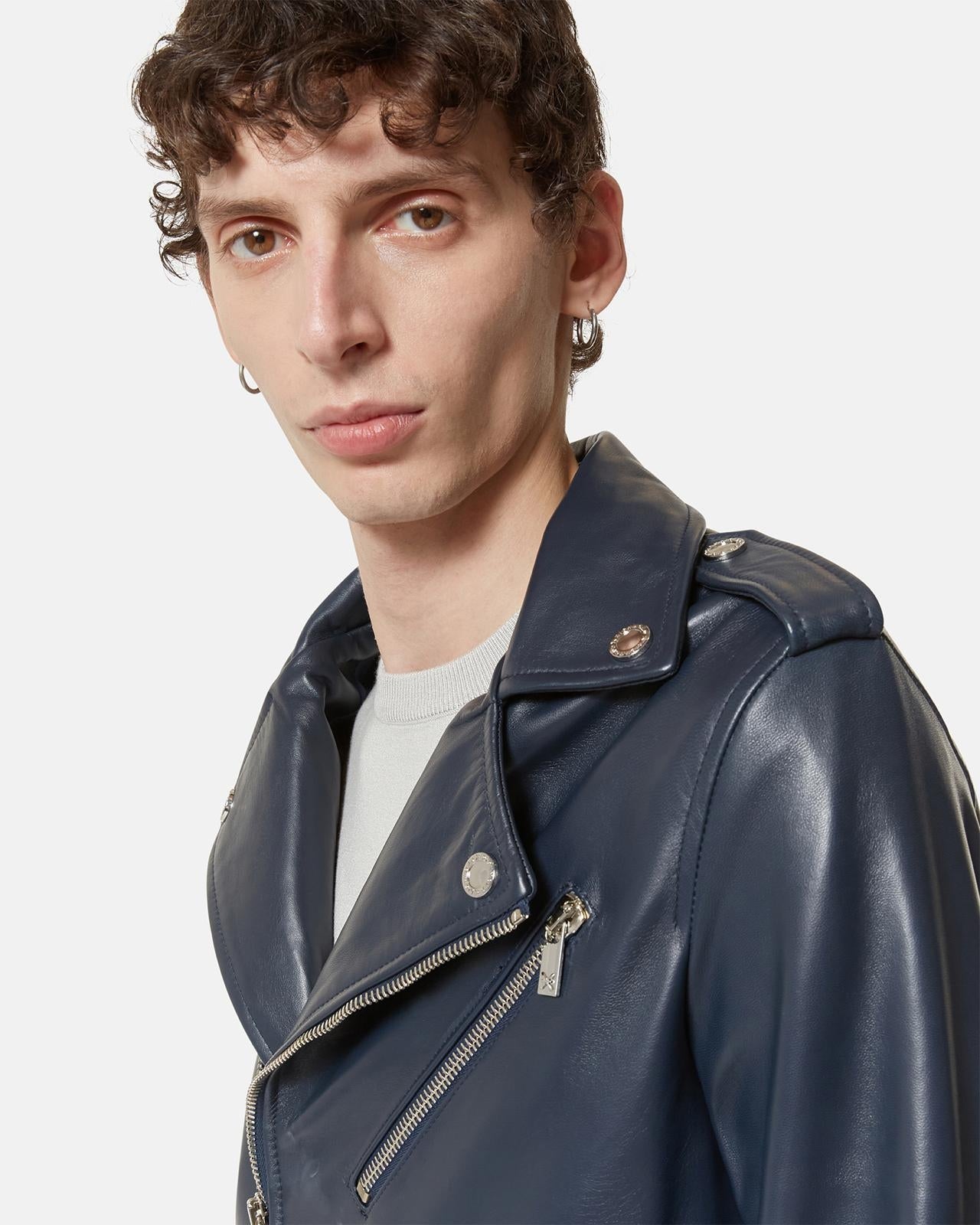 Giubbotto Richmond X biker in vera pelle uomo