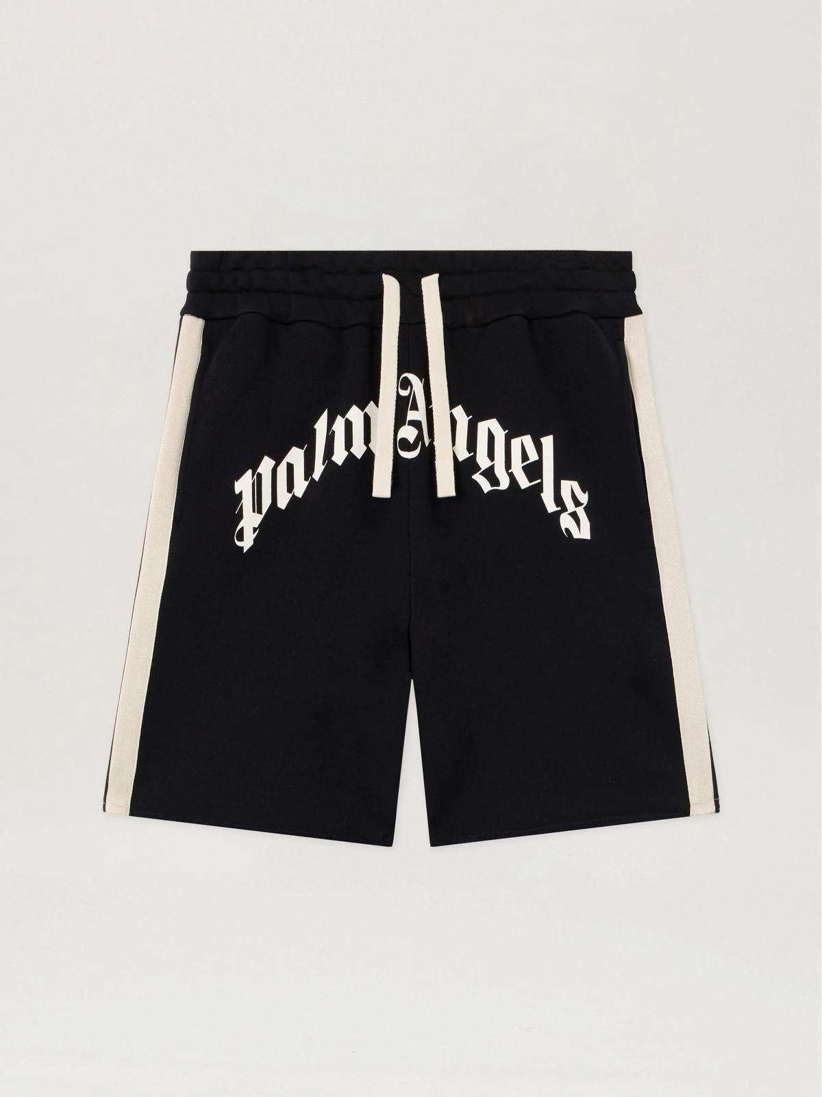 Bermuda Palm Angels in felpa "Curved Logo" uomo