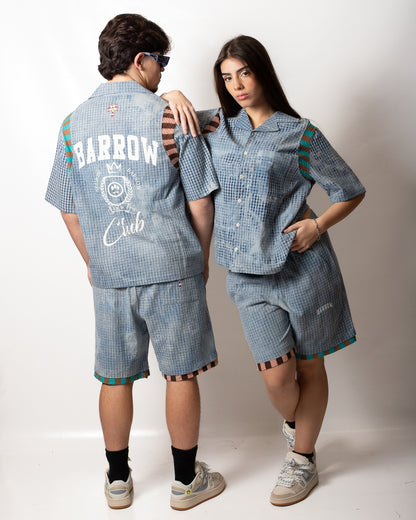 Camicia Barrow in popeline effetto denim