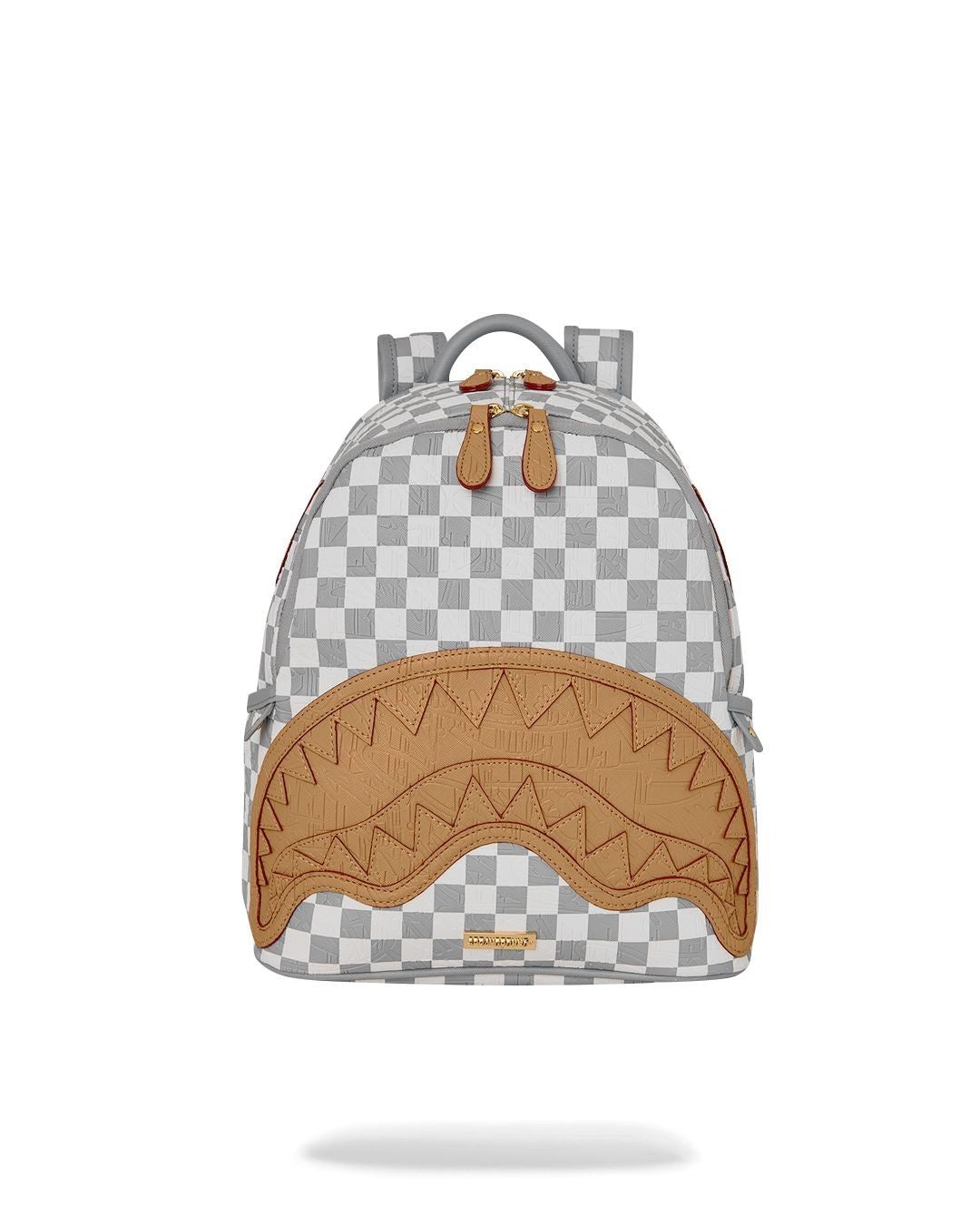 Zainetto Sprayground bianco EMBOSSED CREAM CHECK SAVAGE BACKPACK
