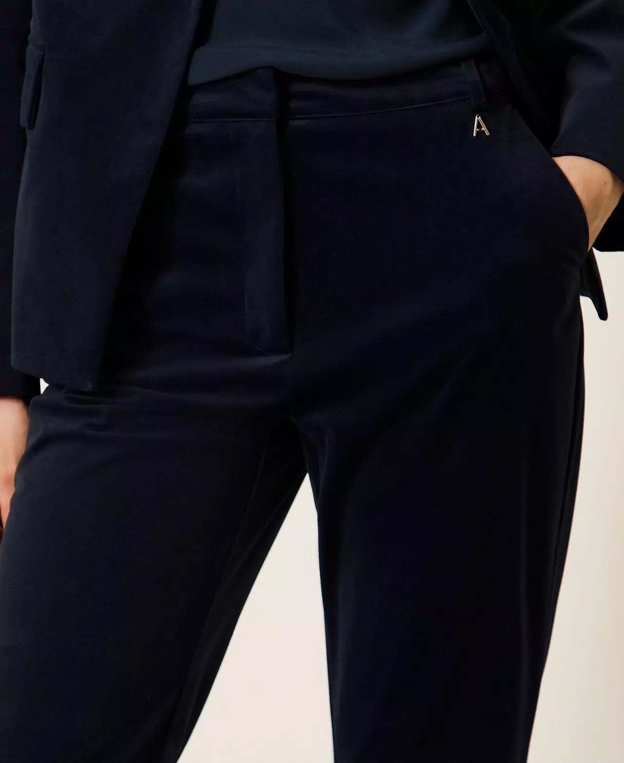 Pantalone Twinset Actitude flare in velluto donna