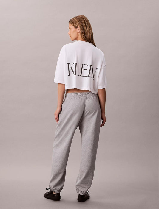 Pantalone Calvin Klein in felpa con logo ricamato donna