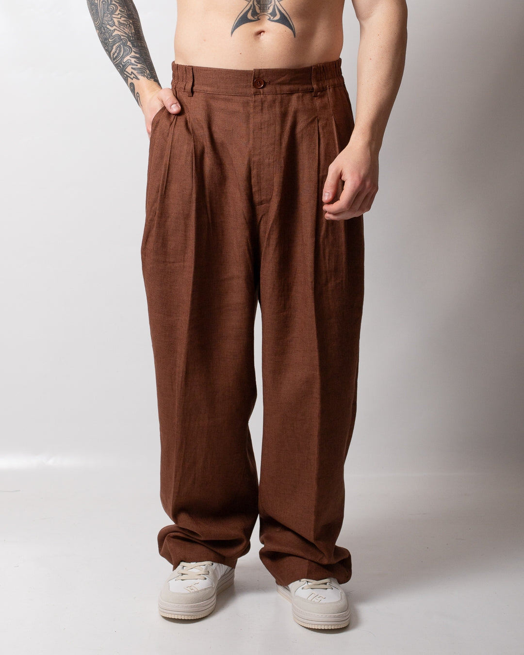 Pantalone Gaelle sartoriale in lino uomo
