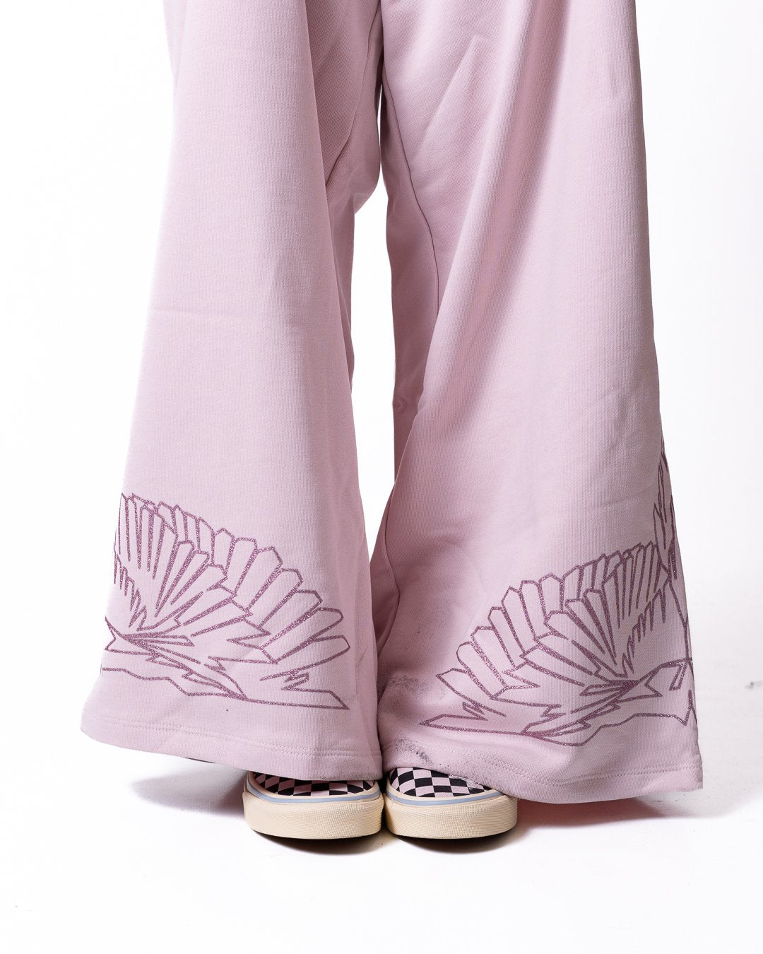 Pantalone County of Milan con grafica brillantinata