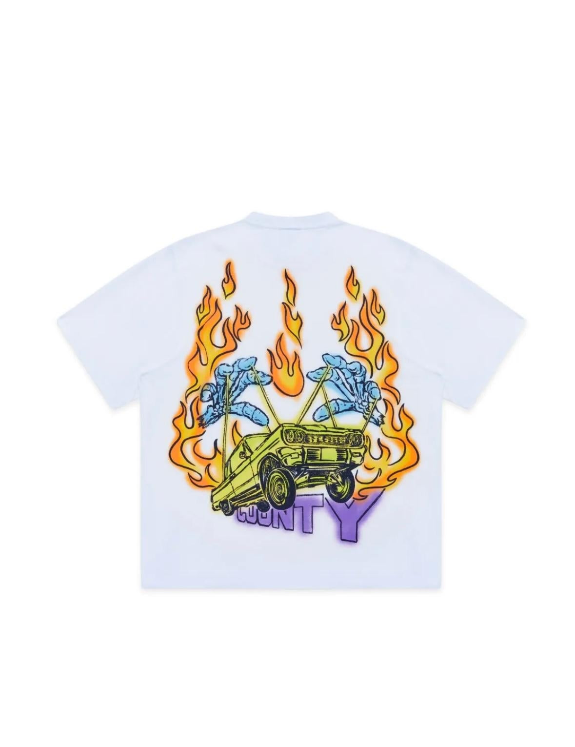 T-Shirt Marcelo Burlon "County Flame White" uomo
