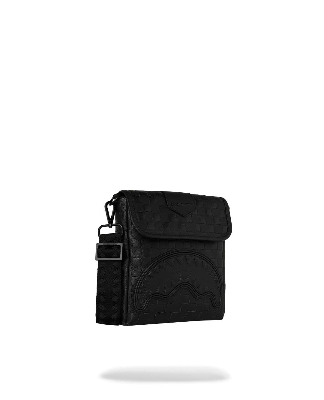 Tracolla Sprayground nero RAISED CHECK MESSENGER SLING