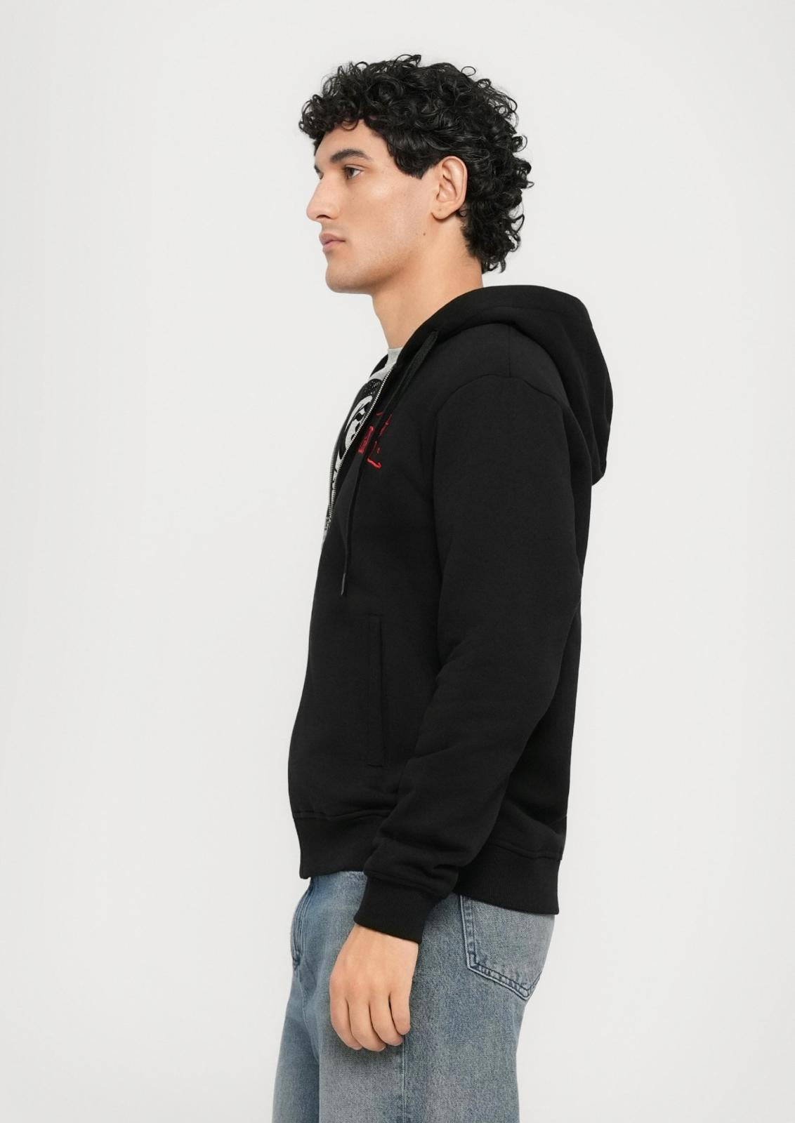 Felpa Just Cavalli fullzip con cappuccio "Corded Logo" uomo