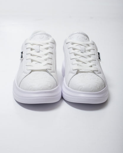 Sneakers Just Cavalli in pelle con logo jacquard uomo