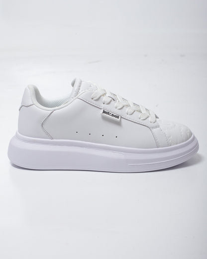Sneakers Just Cavalli in pelle con logo jacquard uomo