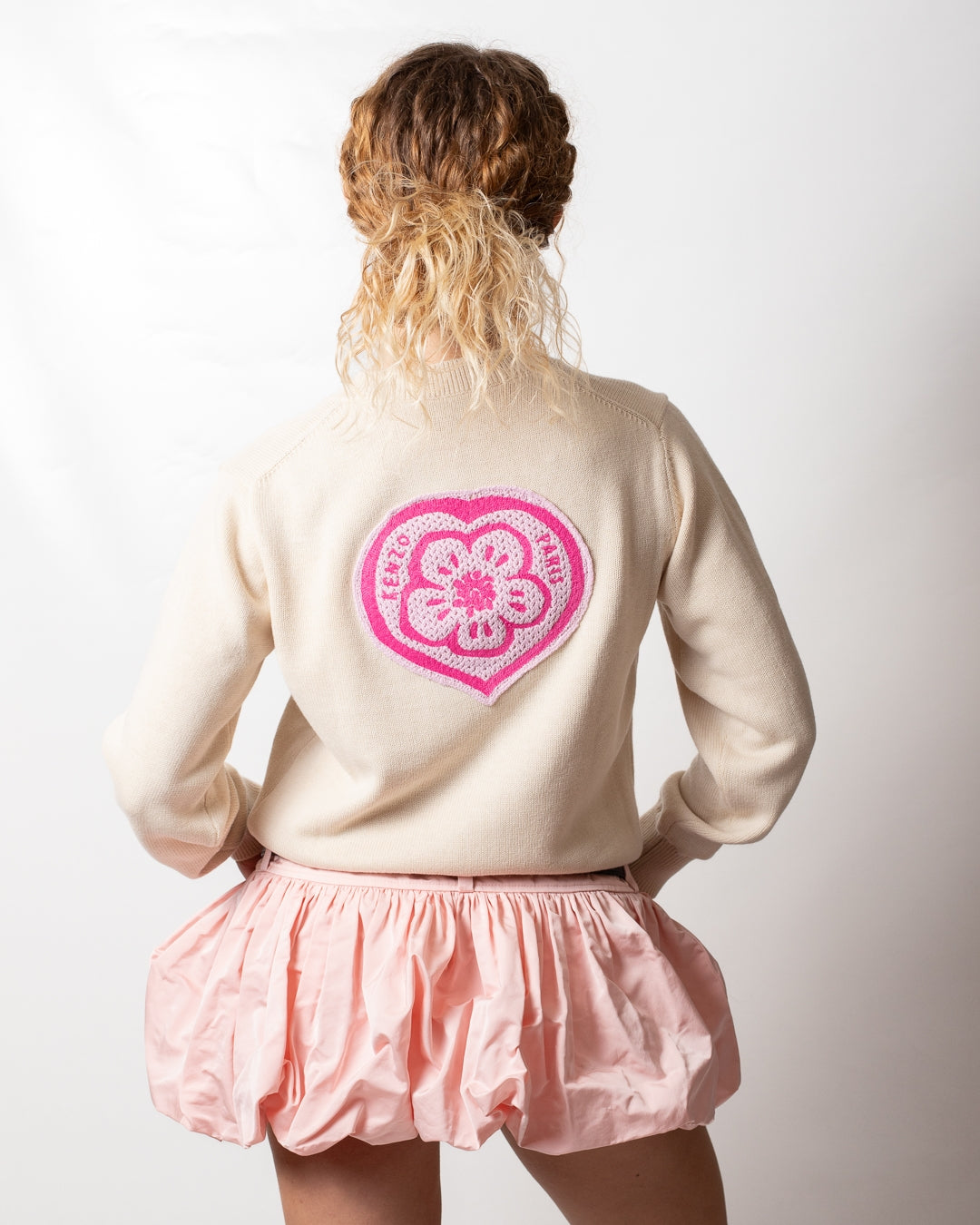 Cardigan Kenzo "Boke Heart" in misto lana donna