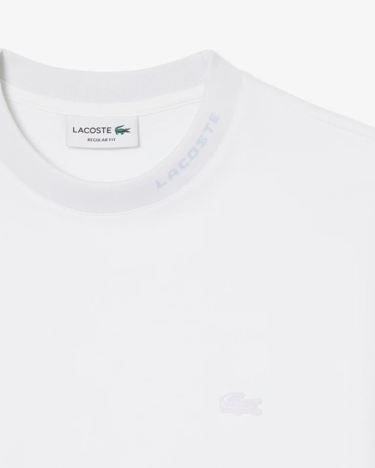T-Shirt Lacoste con collo logato uomo