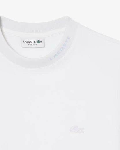 T-Shirt Lacoste con collo logato uomo