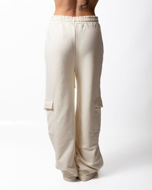 Pantalone Comme des Fuckdown cargo in felpa con stampa in rilievo donna