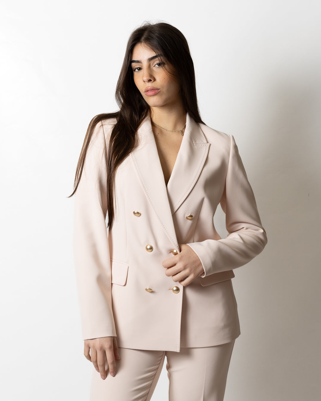  Giacca blazer Nenette doppiopetto con bottoni donna