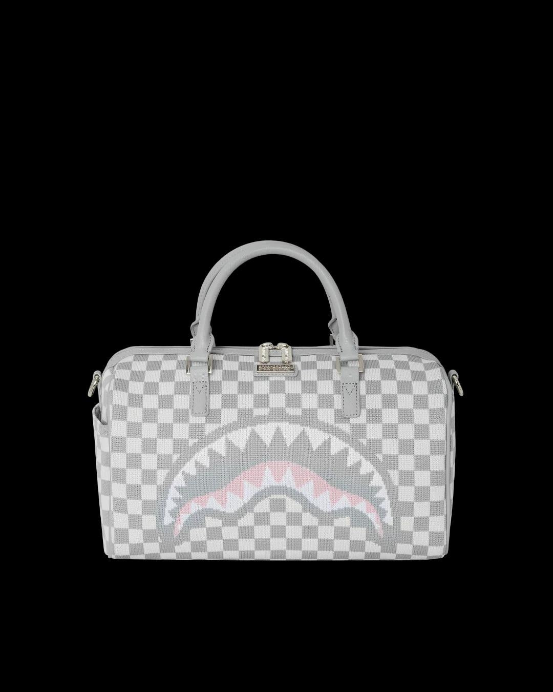Borsa Sprayground bianco Knit sharks in paris cream  mini duffle