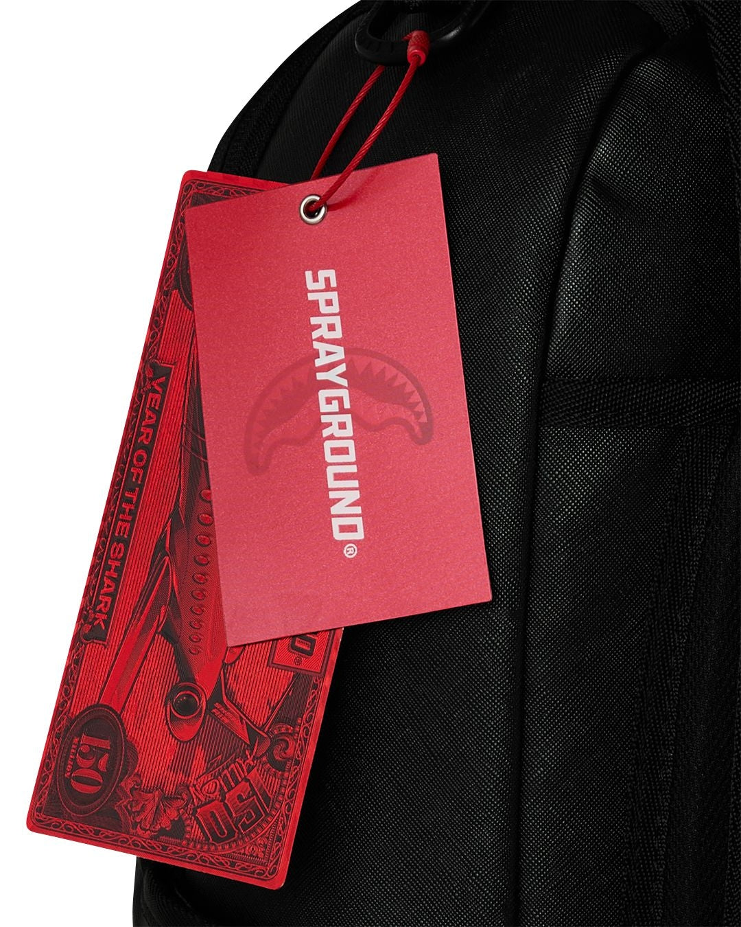 Zaino Sprayground nero SHARK CENTRAL BLACK EMBROIDERED SHARK BACKPACK