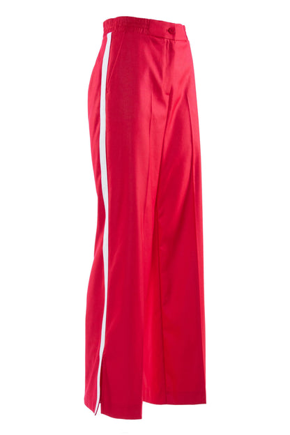 Pantalone Nenette straight con banda laterale donna