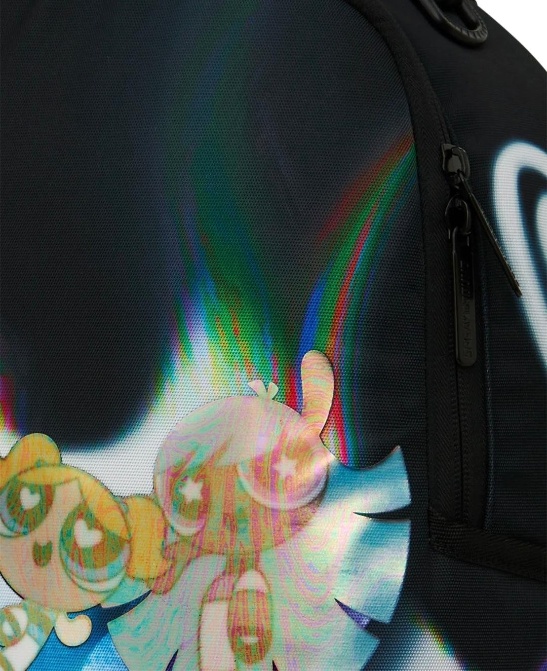 Zaino Sprayground nero POWERPUFF GIRLS RAINBOW HOLO SHARK BACKPACK